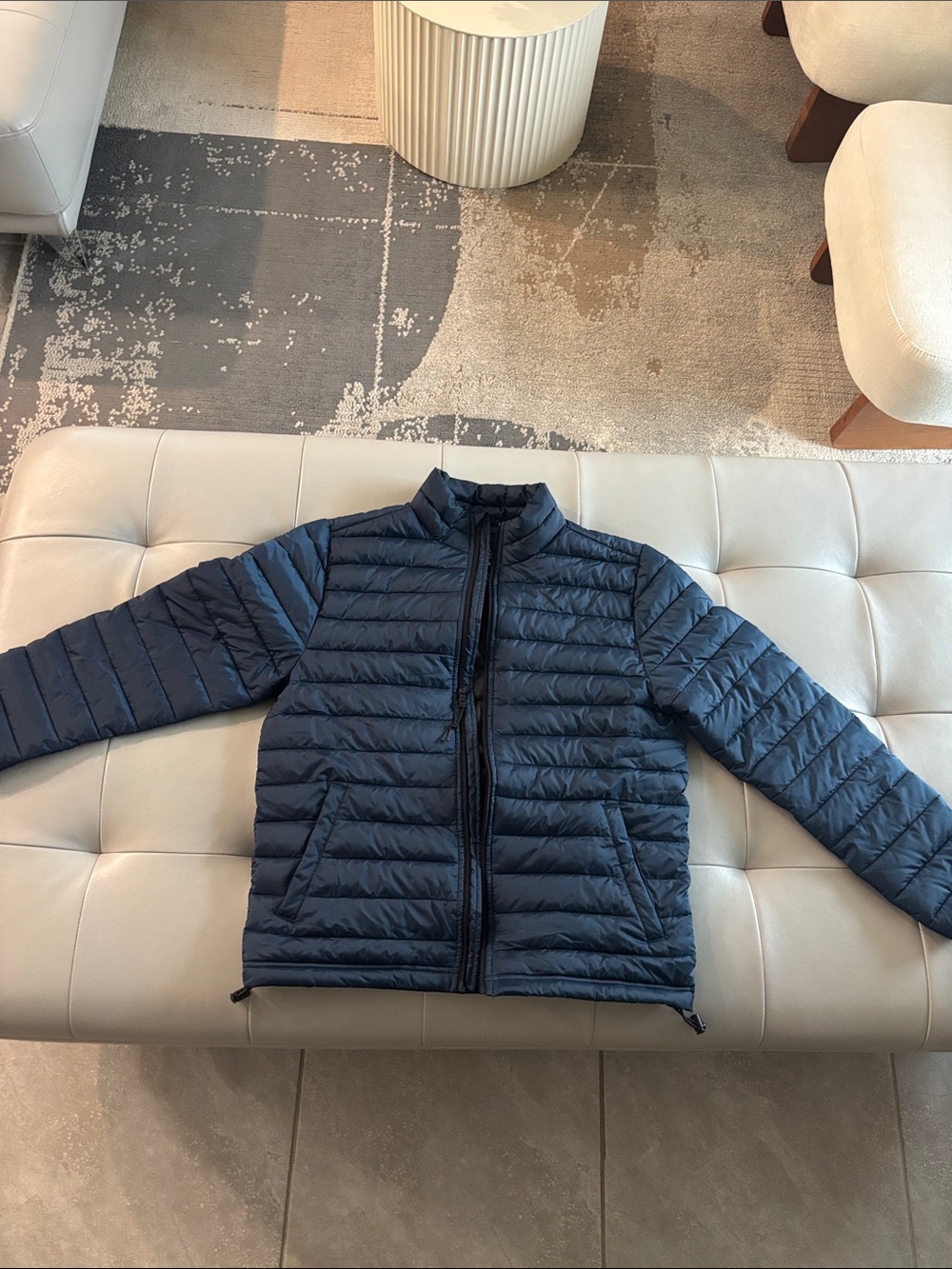Aeropostale Men's Navy Lightweight Puffer Jacket